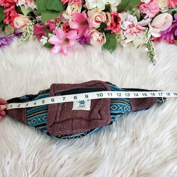 Nwot handmade hemp cotton boho fannypack - Picture 10 of 11